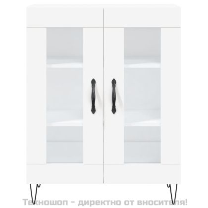Сайдборд, бял, 69,5x34x90 см, инженерно дърво