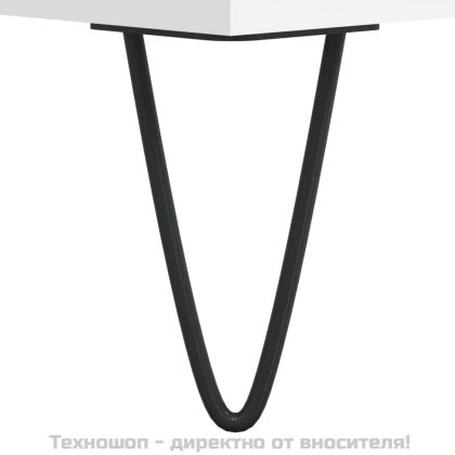 Сайдборд, бял, 69,5x34x90 см, инженерно дърво