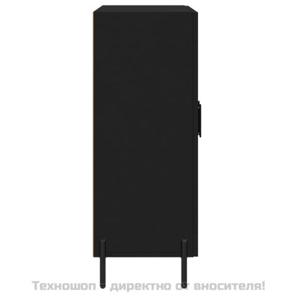 Сайдборд, черен, 69,5x34x90 см, инженерно дърво