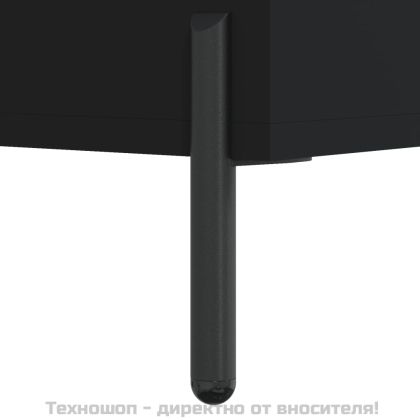 Сайдборд, черен, 69,5x34x90 см, инженерно дърво
