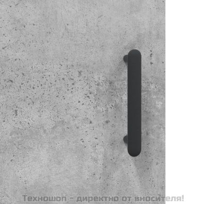 Сайдборд, бетонно сив, 69,5x34x90 см, инженерно дърво