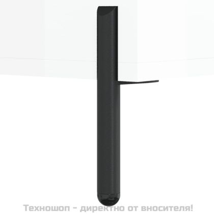 Сайдборд, бял гланц, 69,5x34x90 см, инженерно дърво