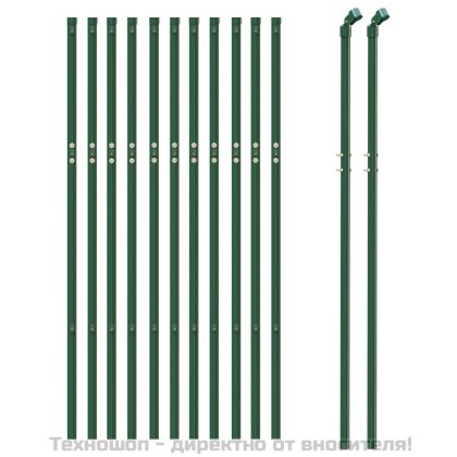 Плетена оградна мрежа, зелена, 1x25 м