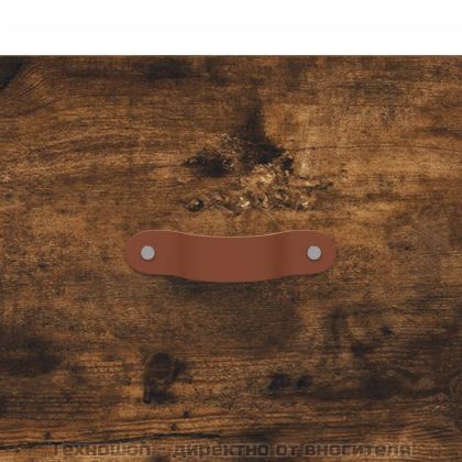 Сайдборд, опушен дъб, 69,5x34x90 см, инженерно дърво