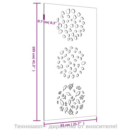 Градинска декорация 105x55 см кортенова стомана дизайн с листа