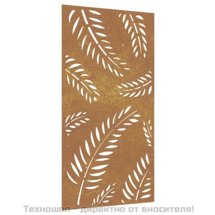 Градинска декорация 105x55 см кортенова стомана дизайн с листа