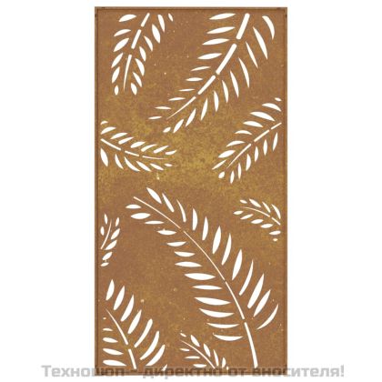 Градинска декорация 105x55 см кортенова стомана дизайн с листа