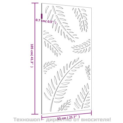 Градинска декорация 105x55 см кортенова стомана дизайн с листа