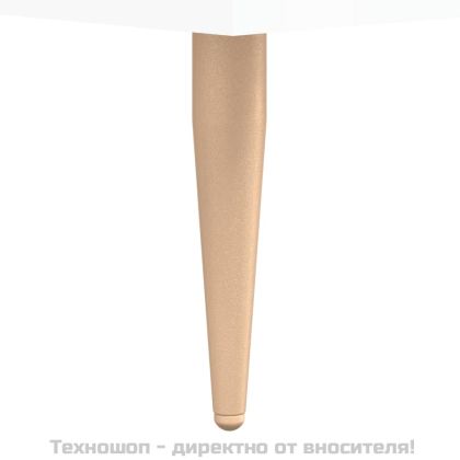 Сайдборд, бял гланц, 69,5x34x90 см, инженерно дърво