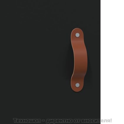 Сайдборд, черен, 69,5x34x90 см, инженерно дърво