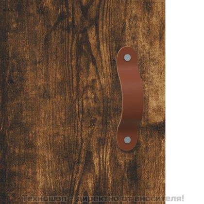 Сайдборд, опушен дъб, 69,5x34x90 см, инженерно дърво