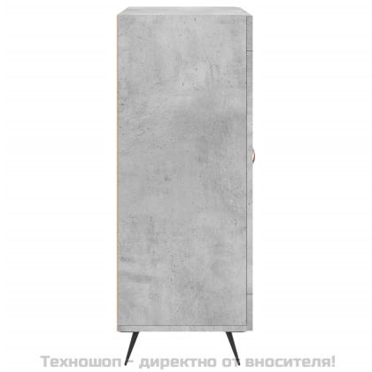 Сайдборд, бетонно сив, 69,5x34x90 см, инженерно дърво