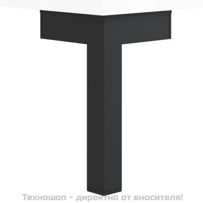 Сайдборд, бял гланц, 69,5x34x90 см, инженерно дърво