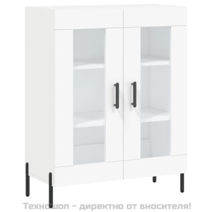 Сайдборд, бял, 69,5x34x90 см, инженерно дърво