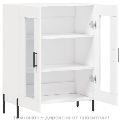 Сайдборд, бял, 69,5x34x90 см, инженерно дърво