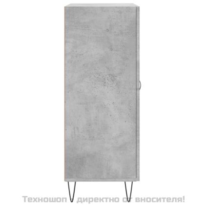 Сайдборд, бетонно сив, 69,5x34x90 см, инженерно дърво