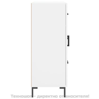 Сайдборд, бял, 69,5x34x90 см, инженерно дърво