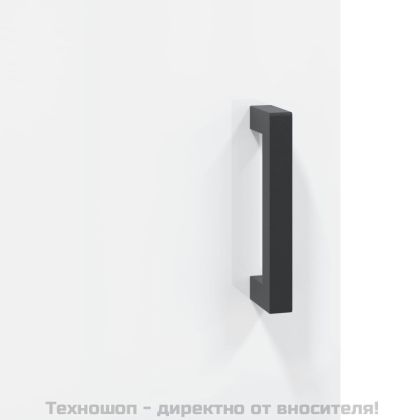 Сайдборд, бял гланц, 69,5x34x90 см, инженерно дърво