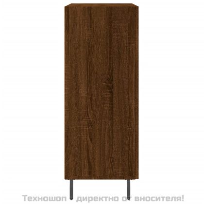 Сайдборд, Кафяв дъб, 69,5x34x90 см, инженерно дърво