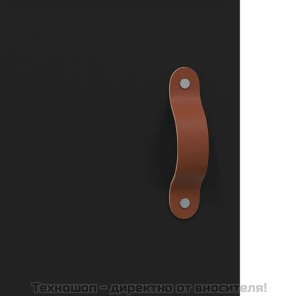 Сайдборд, черен, 69,5x34x90 см, инженерно дърво