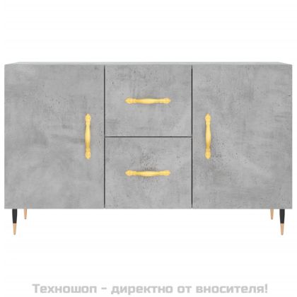 Сайдборд, бетонно сив, 100x36x60 см, инженерно дърво