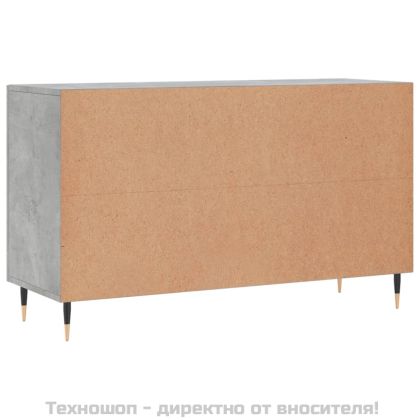 Сайдборд, бетонно сив, 100x36x60 см, инженерно дърво