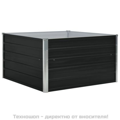 Повдигната леха, 100x100x45 см, поцинкована стомана, антрацит