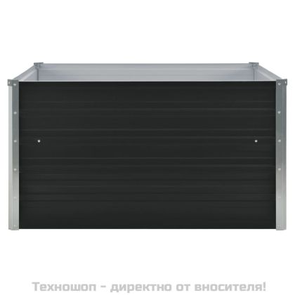 Повдигната леха, 100x100x45 см, поцинкована стомана, антрацит