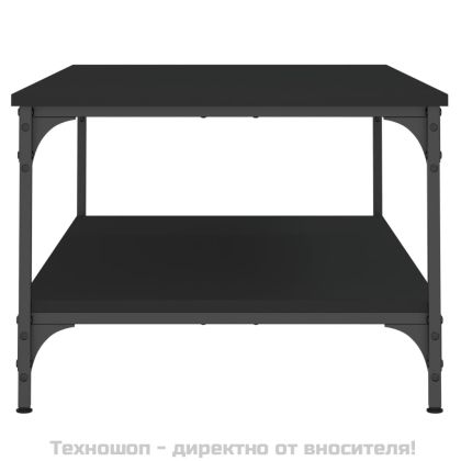 Кафе маса, черна, 100x55x40 см, инженерно дърво