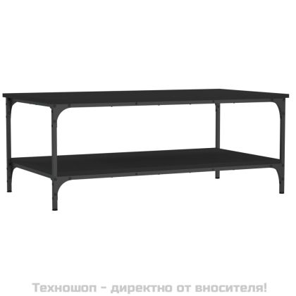 Кафе маса, черна, 100x55x40 см, инженерно дърво