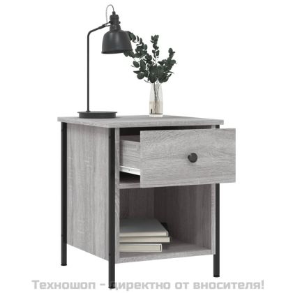 Нощни шкафчета 2 бр сив сонома 40x42x50 см инженерно дърво