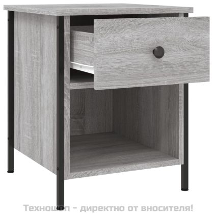 Нощни шкафчета 2 бр сив сонома 40x42x50 см инженерно дърво