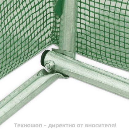 Оранжерия със стоманена рамка зелена 56 м² 14x4x2 м
