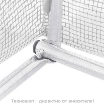 Оранжерия със стоманена рамка бяла 36 м² 12x3x2 м