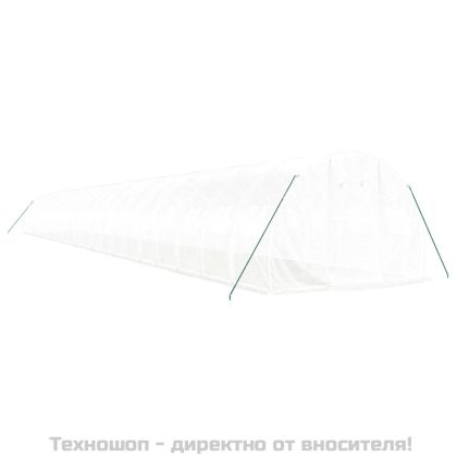 Оранжерия със стоманена рамка бяла 66 м² 22x3x2 м
