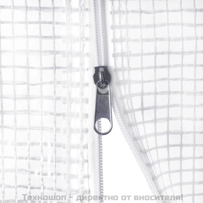 Оранжерия със стоманена рамка бяла 48 м² 16x3x2 м