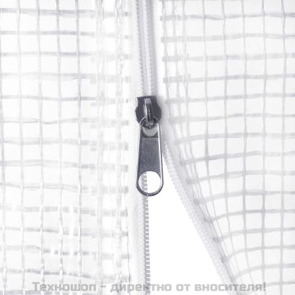 Оранжерия със стоманена рамка бяла 18 м² 6x3x2 м