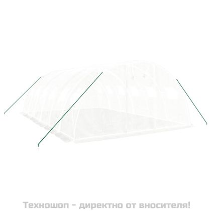 Оранжерия със стоманена рамка бяла 24 м² 6x4x2 м