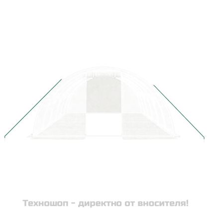 Оранжерия със стоманена рамка бяла 24 м² 6x4x2 м