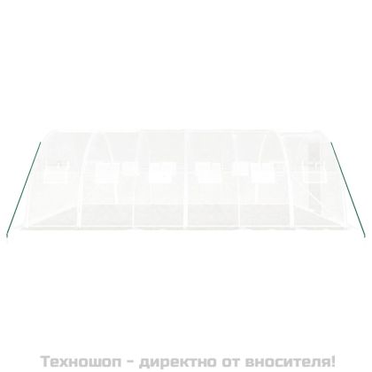 Оранжерия със стоманена рамка бяла 24 м² 6x4x2 м
