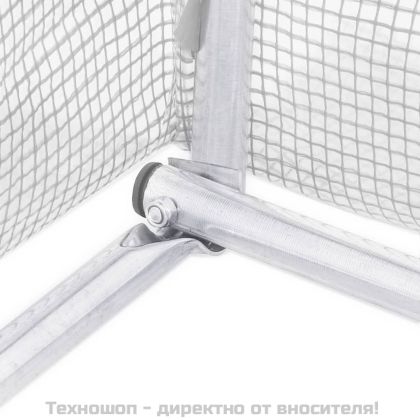 Оранжерия със стоманена рамка бяла 24 м² 6x4x2 м