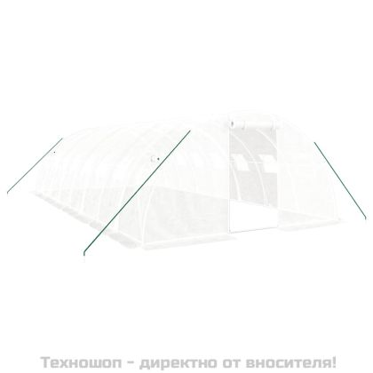 Оранжерия със стоманена рамка бяла 32 м² 8x4x2 м