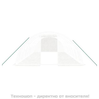 Оранжерия със стоманена рамка бяла 32 м² 8x4x2 м
