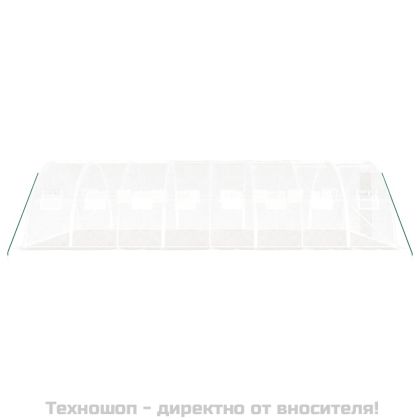 Оранжерия със стоманена рамка бяла 32 м² 8x4x2 м