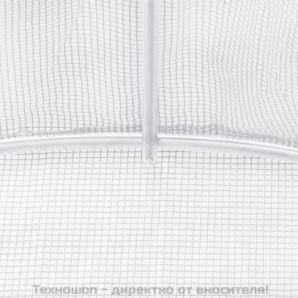 Оранжерия със стоманена рамка бяла 32 м² 8x4x2 м