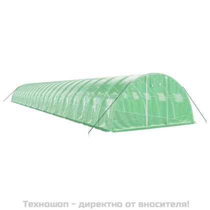 Оранжерия със стоманена рамка зелена 88 м² 22x4x2 м