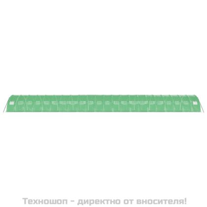 Оранжерия със стоманена рамка зелена 88 м² 22x4x2 м