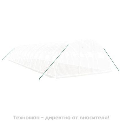Оранжерия със стоманена рамка бяла 56 м² 14x4x2 м