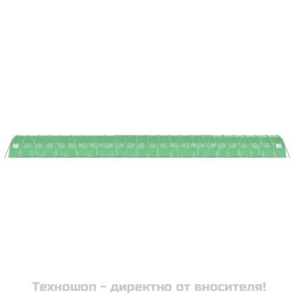 Оранжерия със стоманена рамка зелена 96 м² 24x4x2 м