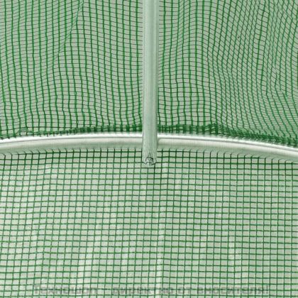 Оранжерия със стоманена рамка зелена 30 м² 6x5x2,3 м